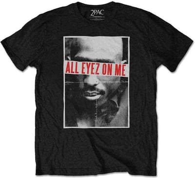 Tupac - All Eyez Heren T-shirt - M - Zwart