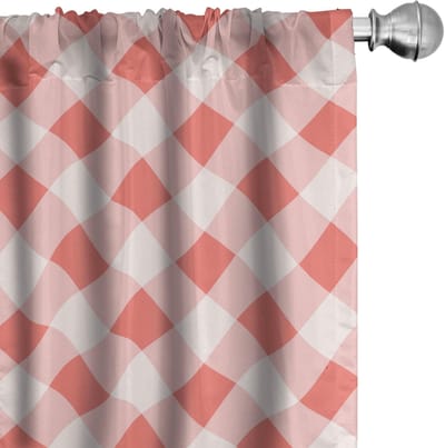 ABAKUHAUS Korallen Creme Voorhangen – 2x75x225 cm – Microfaser, Halfverduisterend