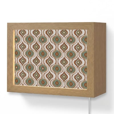 Wandlamp 20x15 cm - Oplaadbaar - Motief - Patroon - Kleurrijk - Wandlampen binnen woonkamer - Slaapkamer lamp met kabel - Decoratieve nachtlamp - Vloerlamp snoer