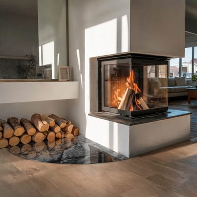 Coloray Vloerplaat Houtkachel - Plaat onder Houtkachel - 100 cm x 100 cm - Kachel Onderplaat - Grijs Vloerplaat Kachel - Vloerplaat Voor Kachel - Onderplaat Kachel - Houtkachel Vloerplaat - Plaat Kachel