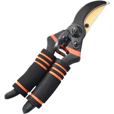 Sécateur pour la cueillette d'arbres fruitiers, Sécateur multifonctionnel pour la taille de jardinage, Sécateur ménager en acier inoxydable pour la taille des fruits, Sans effort 1pc noir