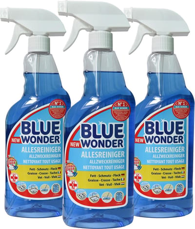 3 x Blue Wonder Power Cleaner - allesreiniger spray - 3 x 750 ml