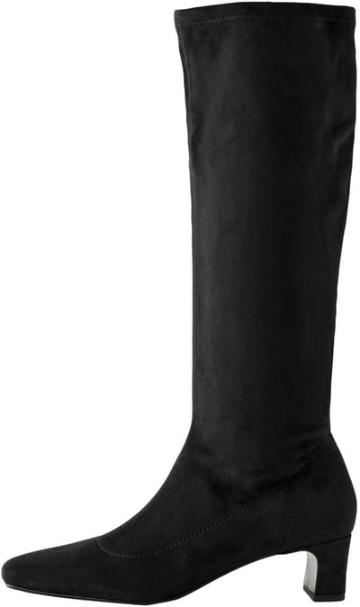 Next - Dames - Forever Comfort® soklaarzen tot op de knie met hoekige neus - Zwart