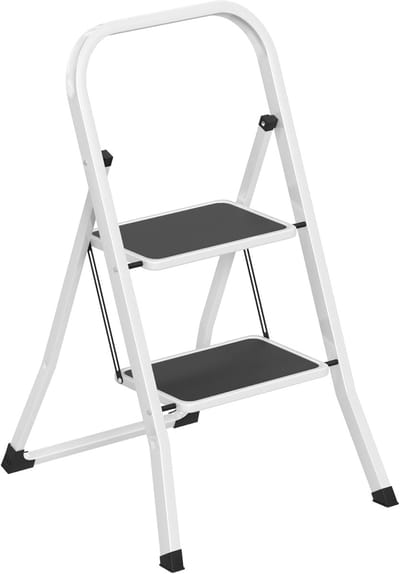 Vouwladder 2 Treden - Opvouwbaar en Antislip - Ideaal voor Keuken, Garage en Kantoor