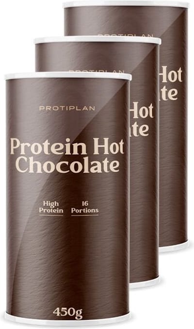 Protiplan - Protein Hot Chocolate - 3 stuks - 3 x 450 g - Eiwitrijk - Low carb