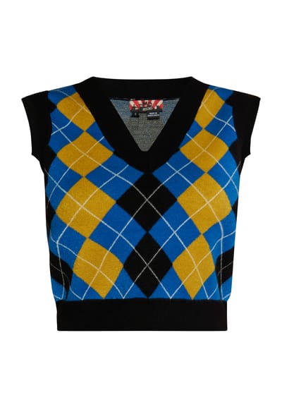 Mymo gebreide trui Dames Zwart Blauw Veelkleurig
