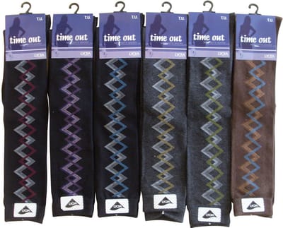 Dames KNIEKOUS - fantasie - 6 paar - one size - losse elastiek - 78% katoen - chaussettes socks