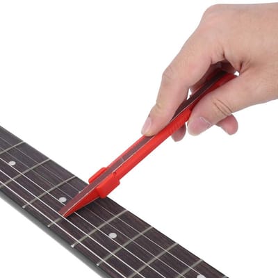 Dailygoods - Schuurstok Gitaar - Gitaar Fret Bekroning - Perfect voor doe-het-zelf - Rood - Gereedschap voor snaarinstrumenten - Schuren op moeilijk b