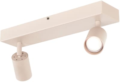 Plafondspot | 40 cm | serie bounce zand / beige | 2 lichts | GU10 | beige/crème | metaal | functionele accentverlichting