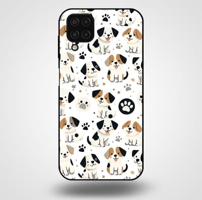 Smartphonica Telefoonhoesje voor Samsung Galaxy A12 met honden opdruk - TPU backcover case honden design geschikt voor Samsung Galaxy A12