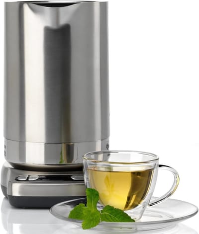 Waterkoker Stil - Thee Waterkoker - Thee Zetten - 5 Temperatuur Opties - 1.8 Liter - Zilver