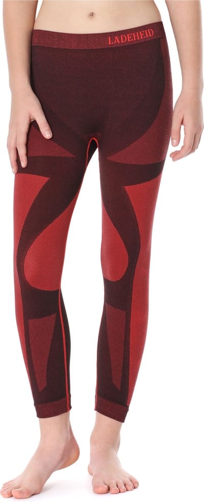 Ladeheid Kinderen Thermobroek - Sport - Thermoactieve - Lang - Polyamide - LA-SS-Kids-Therm1-Pants - Zwart/Rood (Kinderen) - 2 - 146-152