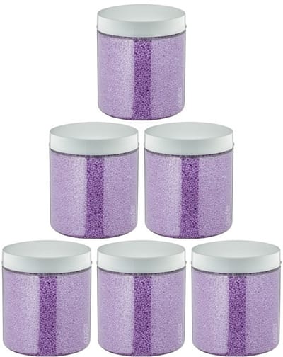 Badkaviaar Lavendel - 200 gram - Pot met witte deksel - set van 6 stuks - bad parels voor in bad