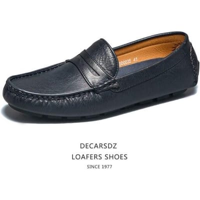 Decarsdz Herenschoenen Heren Hoge Kwaliteit Leren Loafers Schoenen Voor Heren Zomer Herfst Comfortabel Rijden Luie Heren Casual Schoenen 44 gray
