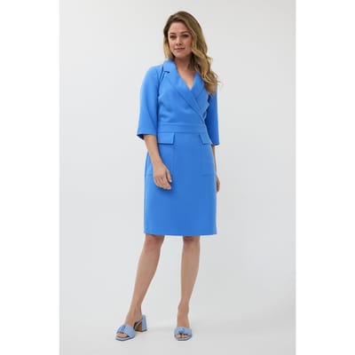 EsQualo Dress Cargo City Blue Maat: 34 | Blousejurken Outlet | Dames | Blauw