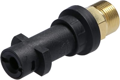 SnelShoppen - Bayonet Adapter M22 AG geschikt voor Hogedrukreiniger - Koppelstuk geschikt voor Kärcher Home & Garden - Zwart - geschikt voor Slangen en Accessoires