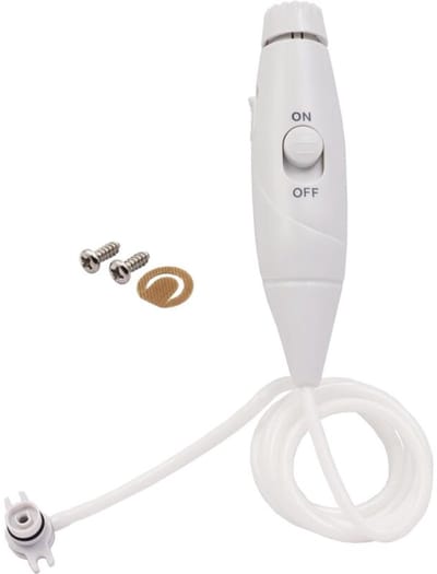 Vervangende slangen en handgrepen Geschikt voor Waterpik WP-100, WP-300, WP-660, WP-662, WP-670, WP-672 en WP-900 waterflossers; ook voorWaterpik Aquarius WP-663 waterflossers.