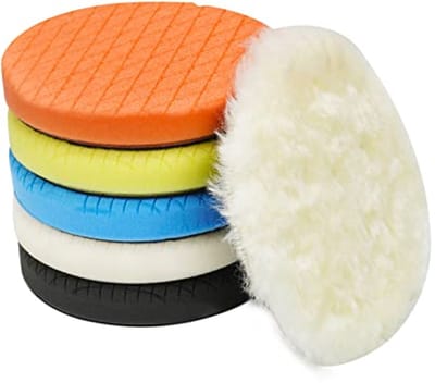 Polijstpads 12,7 cm voor Schuren en Waxen - Set van 6