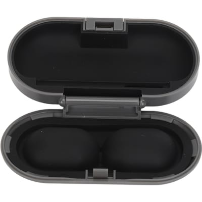 Boîte de rangement Sound Aid, doublure noire, étui de transport étanche et réutilisable pour écouteurs, pour voyage, gris black
