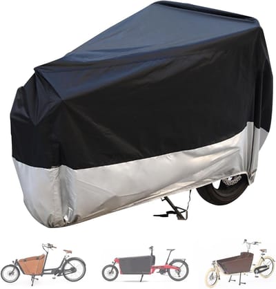 Waterdichte Fietshoes van 420D Oxford Stof, UV-bestendig en Scheurbestendig, Ideaal voor Buitenopslag, 285 x 65 x 115 cm