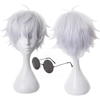 Gojo Satoru Cosplay Pruik Anime Jujutsu Kaisen Cosplay Gojo Kort Hittebestendig Synthetisch Haar Anime Pruiken Kostuumfeest white