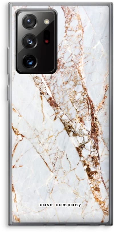 Case Company® - Hoesje geschikt voor Samsung Galaxy Note 20 Ultra / Note 20 Ultra 5G hoesje - Goud marmer - Soft Cover Telefoonhoesje - Bescherming aan alle Kanten en Schermrand