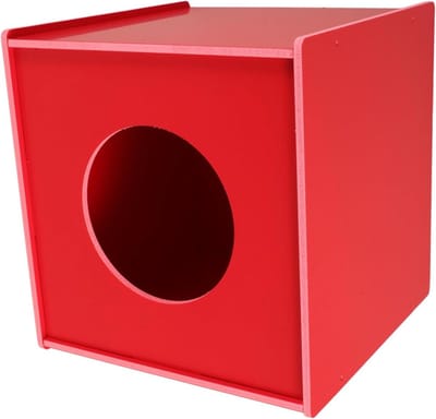Loterij Collectiebox - Donatiebus Stembus - Feestelijke Loterijen - Duurzaam Lichtgewicht PVC - 21 x 20 x 19 cm - Rood