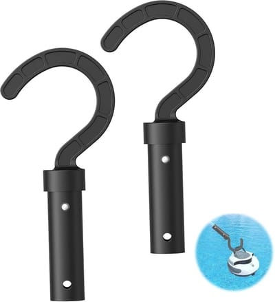 Zwembadrobot Haak - Reinigingshulpstuk - Zwembad Onderhoud - Universeel Inzetbaar - 20 x 9.4 cm - Zwart