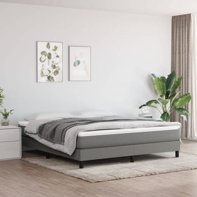 vidaXL - Pocketveringmatras - medium - 160x200x20 - cm - stof - donkergrijs