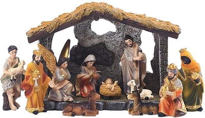 Dailygoods- Standbeeld Hars - Geboorte van Jezus - Kerstdecoratie - Religieuze Ornamenten - Tuin/Woondecoratie - Stevig Ontwerp