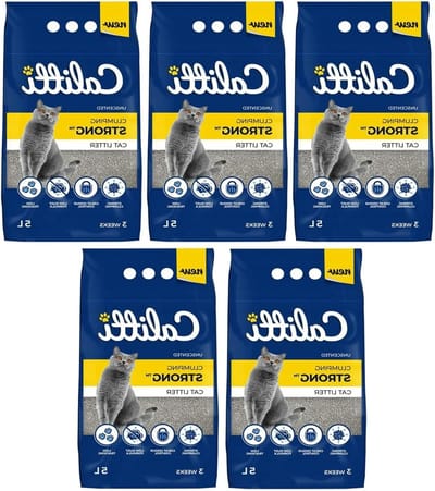Kattenbakvulling Bentoniet - Klaar voor gebruik - Frisse Geur - Sterk Klontvormend - 5x 5 Liter - Niet van toepassing