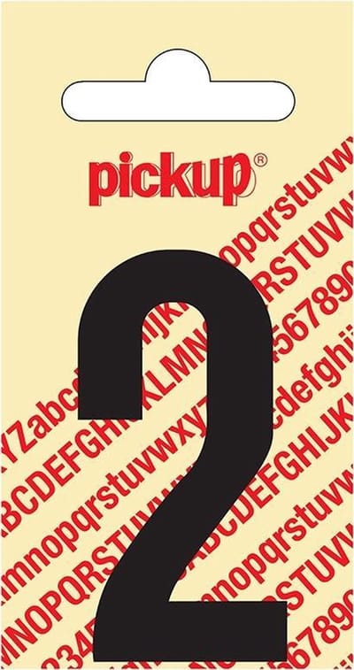Pickup plakcijfer Nobel 60 mm zwart 2 - 310020602