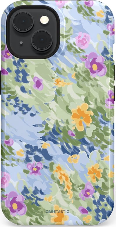 Casetastic Hoesje Geschikt voor Apple iPhone 15 Magsafe - Stijlvolle Beschermende Duo-layer Case - Zonnige Bloemtuin