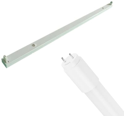 LED TL Armatuur met T8 Buis - Igia Dybolo - 120cm Enkel - 18W - Helder/Koud Wit 6500K - IP20
