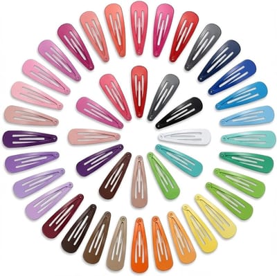 Kleurige metalen haarspelden voor meisjes en vrouwen - 64-delige set van 5 cm, schattige haaraccessoires in 32 kleuren voor elke stijl