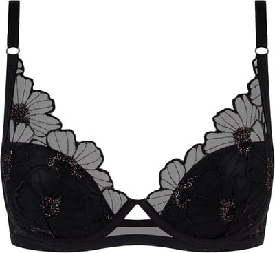 Chantelle - Lush Plunge BH Festive - maat 70B - Zwart