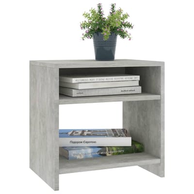 vidaXL - Nachtkastjes - 2 - st - 40x30x40 - cm - bewerkt - hout - betongrijs