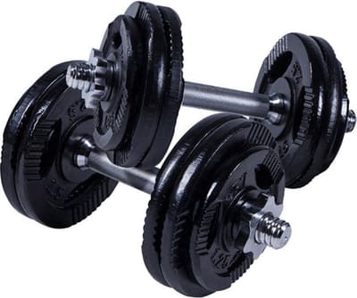 Gorilla Sports Dumbellset - Halterset - Gripper Gietijzer zwart - 30 kg