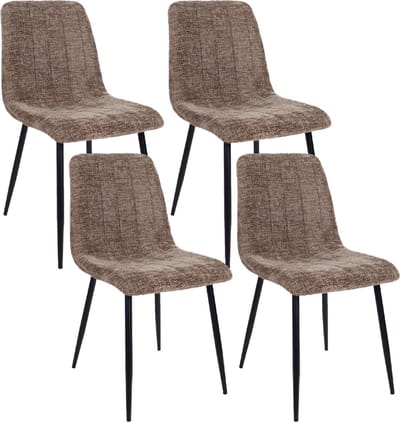 Set van 4 Kick eetkamerstoel Sem - Taupe