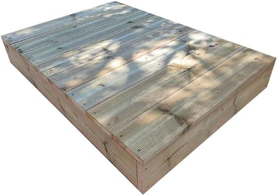 Modulaire trede - Houten opstap - Tuin trap maken - Stapelbaar ontwerp - 80 cm breed - Houtkleurig