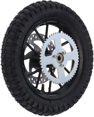 Allecto - Achterwiel - 12,5 x 2,75 inch - Eenvoudig te installeren - Rubber antislip - Geschikt voor Coolster Mini Dirt Bike - Hoge luchtdruk weers...
