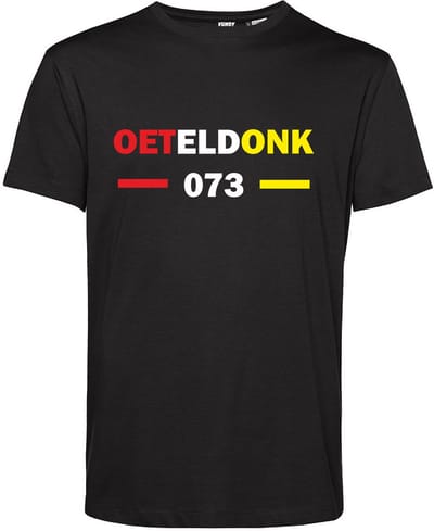 T-shirt Oeteldonk 073 | Carnavalskleding | Foute Party | Zwart | maat XS