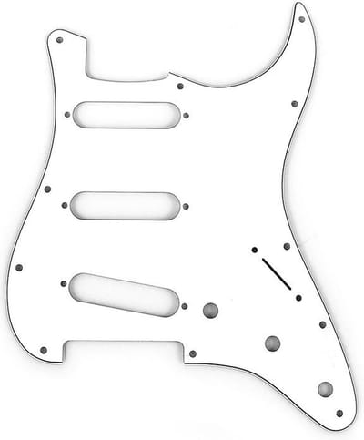 Fender 991374000 pickguard Strat®, SSS, 11 screw holes, 3-ply, parchment