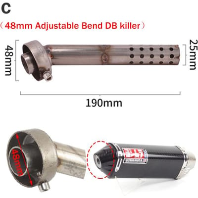 35mm 42mm 45mm 48mm 51mm 60mm moto silencieux d'échappement catalyseur DB tueur silencieux bruit éliminateur pour Akrapovic pour SC