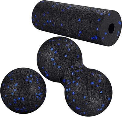 Set van 3 Massageballen voor Fascia Training - Kleine Peanuts voor Voet, Hand, Rug en Wervelkolom, Spierontspanning en Pijnverlichting