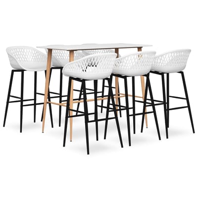 vidaXL - 7-delige - Barset - wit