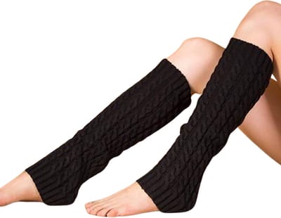 Nivard Beenwarmers - Dames - Overknee - Ballet - Wol - Kniekousen - Leg Warmers - Baggy - Zwart