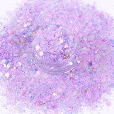 Festival Chunky Glitters Lila 8g - Biologisch Afbreekbaar - Glitter voor Lichaam en Gezicht - Face & Body Make-up Jewels - Glitter Tattoo Set - Make Up Biodegradable - Glitter Tattoo Set - Carnaval Accessoires - Carnaval Glitters Gezicht