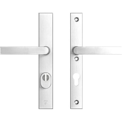 AXA Veiligheids Deurbeslag set - Edge Plus Smal - Deurkruk Aluminium - Kruk/Knop - SKG3 - PC72 met kerntrekbeveiliging - Schild