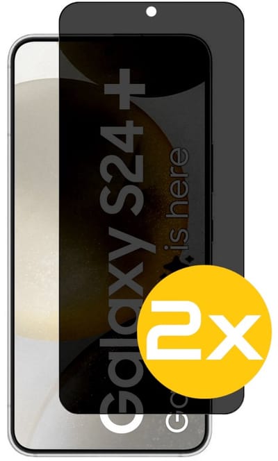 Privacy Screenprotector Geschikt Voor Samsung S24+ (S24 PLUS) - Volledige Beschermglas - 2 Stuks